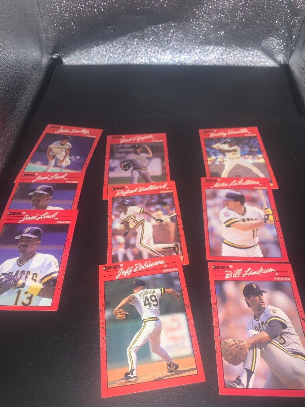 9ct 1990 Donruss Pittsburg Pirates Misc Baseball Trading Cards SELLING AS IS
